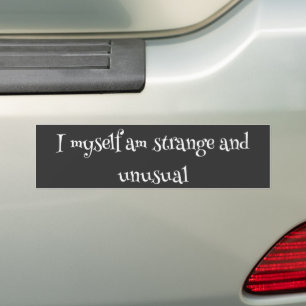 Pegatina Para Coche Yo mismo soy extraño e inusual