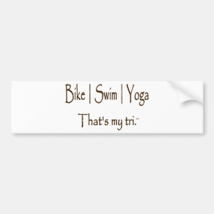 Pegatina Para Coche Yoga de la nadada el de la bici el
