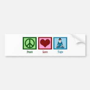 Pegatina Para Coche Yoga del amor de la paz