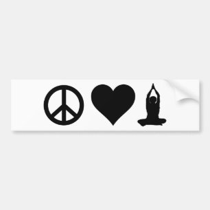 Pegatina Para Coche Yoga del amor de la paz