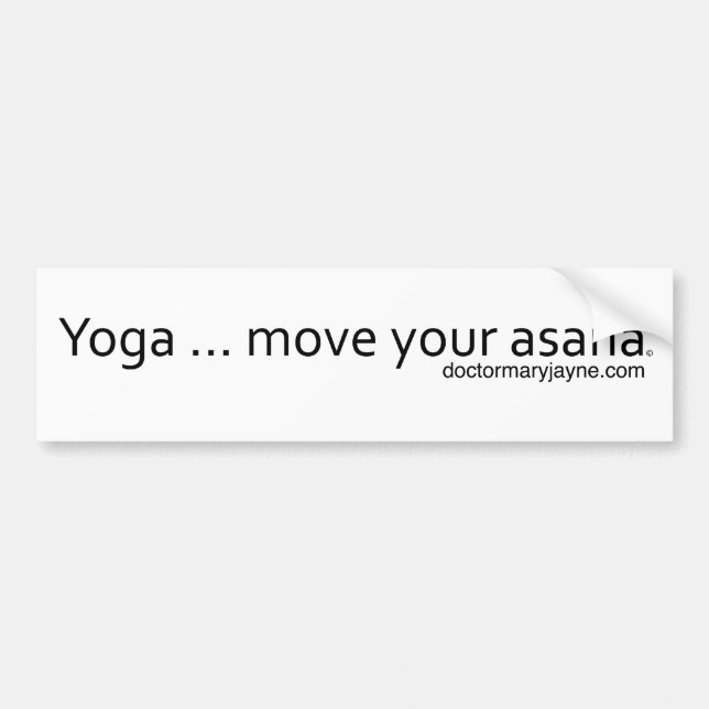 Pegatina Para Coche Yoga. Mueva su Asana (Frente)