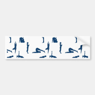 Pegatina Para Coche Yoga Poses