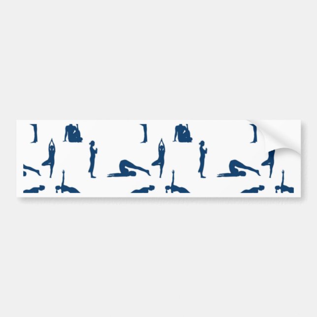 Pegatina Para Coche Yoga Poses (Frente)
