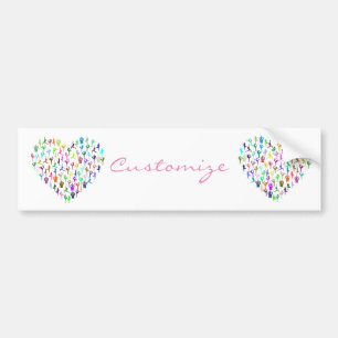 Pegatina Para Coche Yoga Poses Heart Thunder_Cove