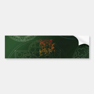 Pegatina Para Coche Yoga verde anaranjada Asia de la mandala del
