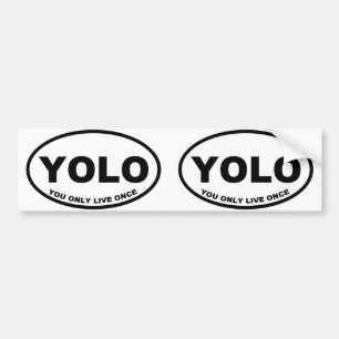 Pegatina Para Coche YOLO Sólo Vives Una Vez