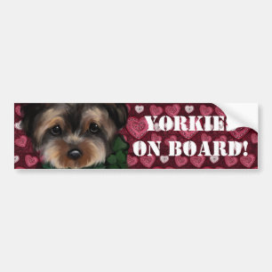 PEGATINA PARA COCHE YORKIE