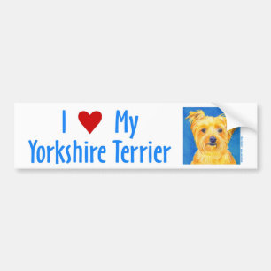 Pegatina Para Coche Yorkie Bumper Sticker - "Sammy"