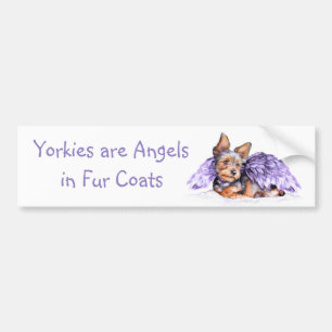 Pegatina Para Coche Yorkshire Terrier Yorkie Angel