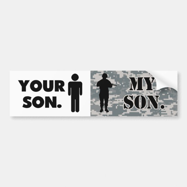 Pegatina Para Coche Your Son My Son Army Military Mom Military Dad (Frente)