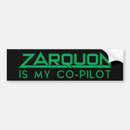 Pegatina Para Coche "ZARQUON ES MI CO-PILOTO" Gracioso H2G2