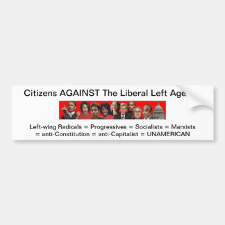 Pegatina Para Coche zazzle.jpg, ciudadanos CONTRA la izquierda liberal