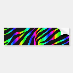 Pegatina Para Coche zebra arco iris