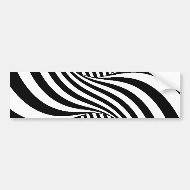 PEGATINA PARA COCHE ZEBRA BLANCA NEGRA PLANCHA PATRONES ILUSIÓN ÓPTICA (Frente)