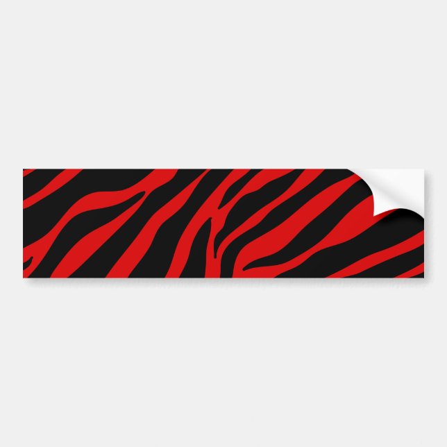 Pegatina Para Coche zebra roja (Frente)