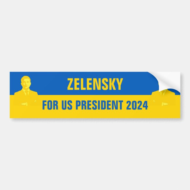 Pegatina Para Coche Zelensky para el presidente de los Estados Unidos  (Frente)