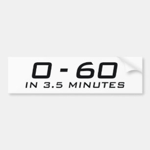 Pegatina Para Coche Zero To Sixty In 3.5 Minutes