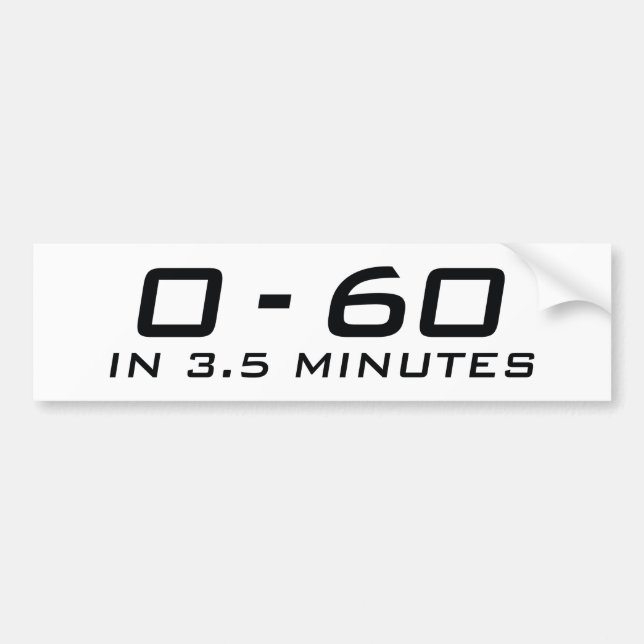 Pegatina Para Coche Zero To Sixty In 3.5 Minutes (Frente)