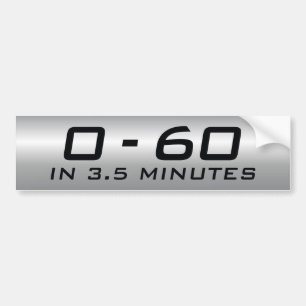 Pegatina Para Coche Zero To Sixty In 3.5 Minutes