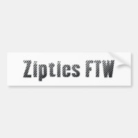 Zipties FTW [pegatina para el parachoques]
