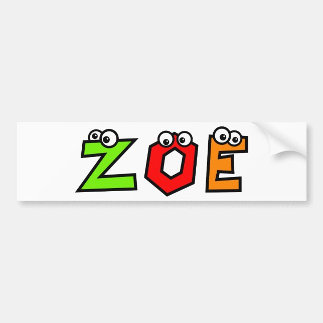 Pegatina Para Coche Zoe (Frente)