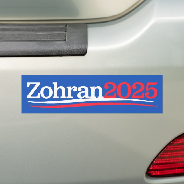 Pegatina Para Coche Zohran Mamdani Mayor NYC 2025 (en coche)