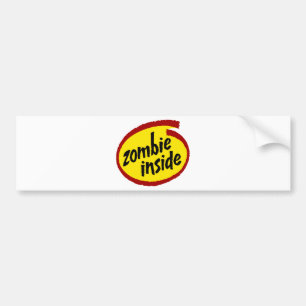 Pegatina Para Coche Zombi dentro
