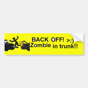 Pegatina Para Coche Zombi en tronco