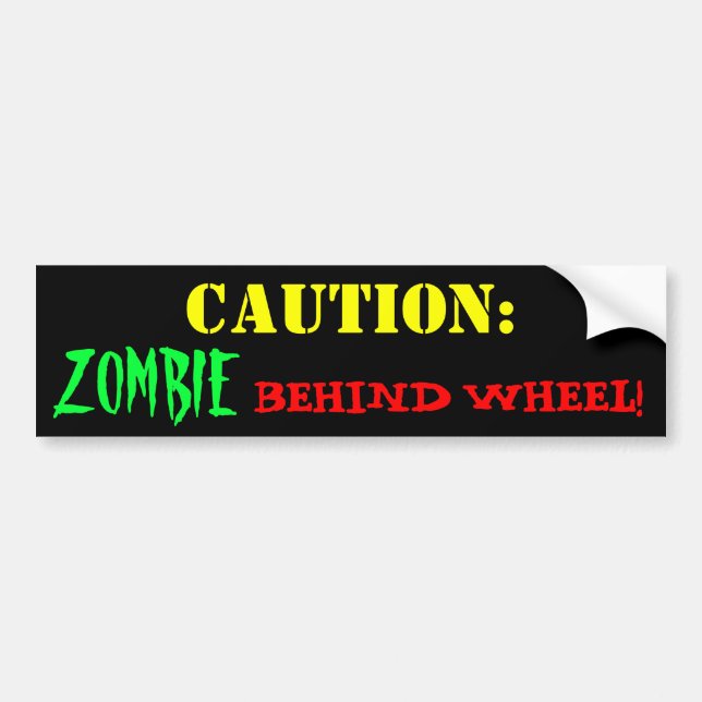 Pegatina Para Coche Zombie Driver (Frente)
