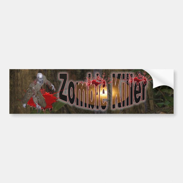 Pegatina Para Coche Zombie Killer #2 Bumper Sticker (Frente)