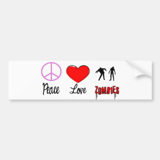 Pegatina Para Coche zombis del amor de la paz