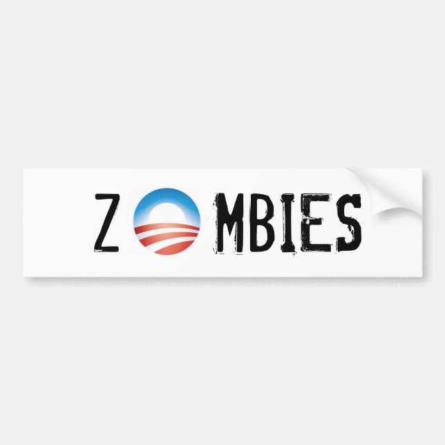Pegatina Para Coche Zombis - zombis de Obama (Frente)