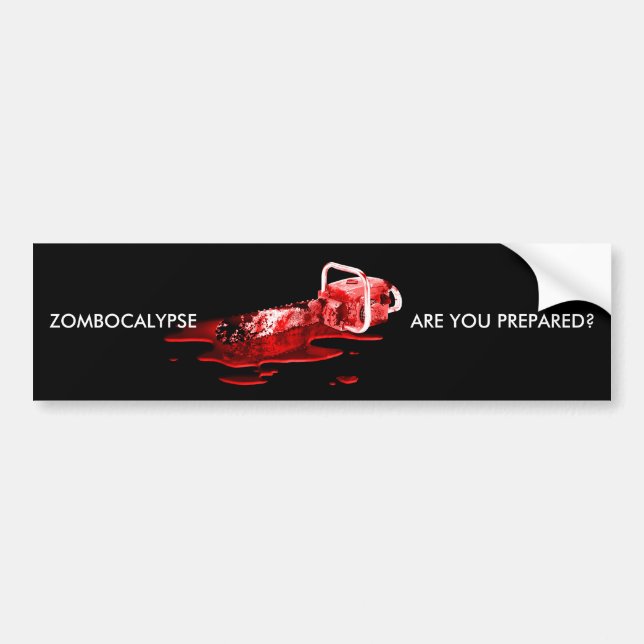 Pegatina Para Coche ¿ZOMBOCALYPSE, LE PREPARAN? bumpersticker (Frente)