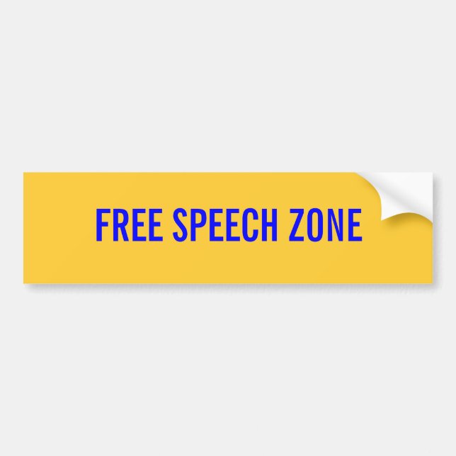 PEGATINA PARA COCHE ZONA DEL DISCURSO LIBRE (Frente)