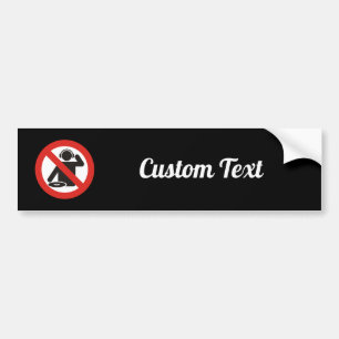 Pegatina Para Coche Zona libre de DJ Bumper Sticker