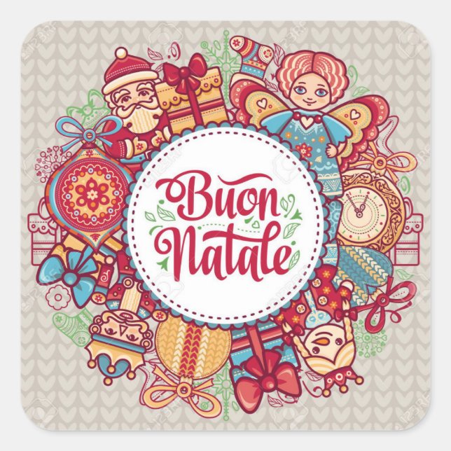 PEGATINA PARA DECIR **MEROSOS NAVIDAD** "ESTILO IT (Anverso)