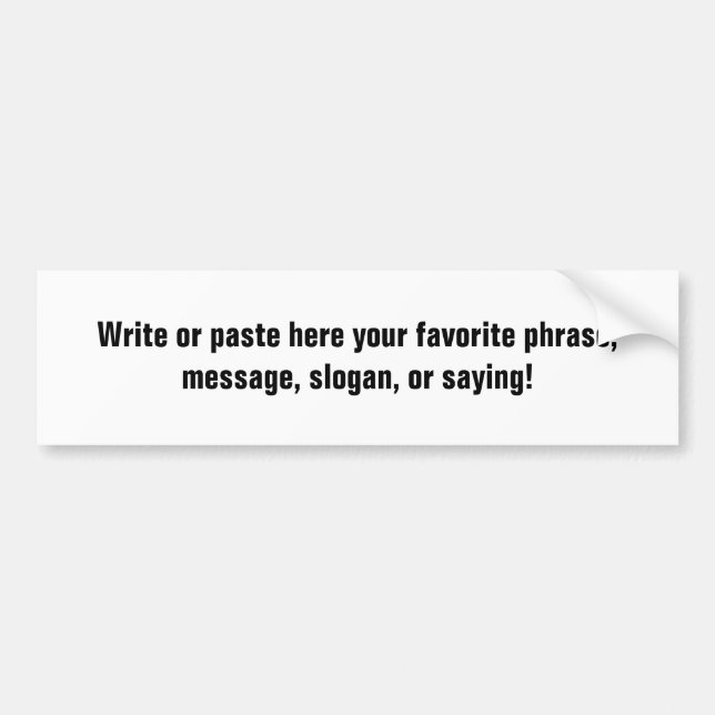 Pegatina para el parachoques (Frente)