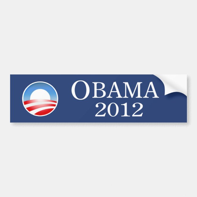 Pegatina para el parachoques 2012 de Barack Obama (Frente)