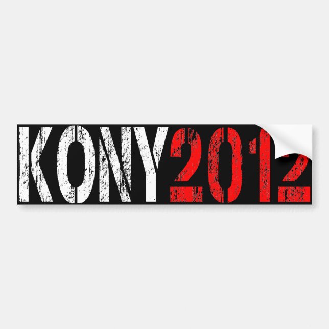 PEGATINA PARA EL PARACHOQUES 2012 DE KONY (Frente)