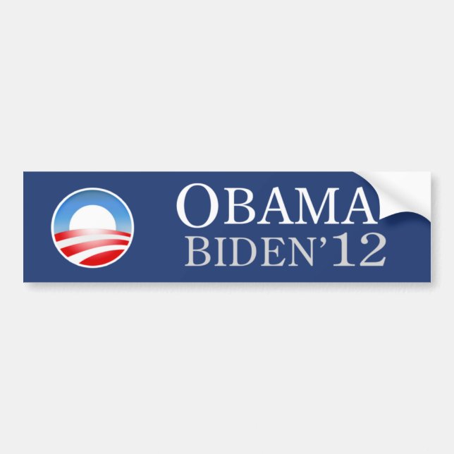 Pegatina para el parachoques 2012 de Obama Biden (Frente)