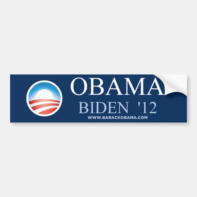 Pegatina para el parachoques 2012 de Obama Biden (Frente)