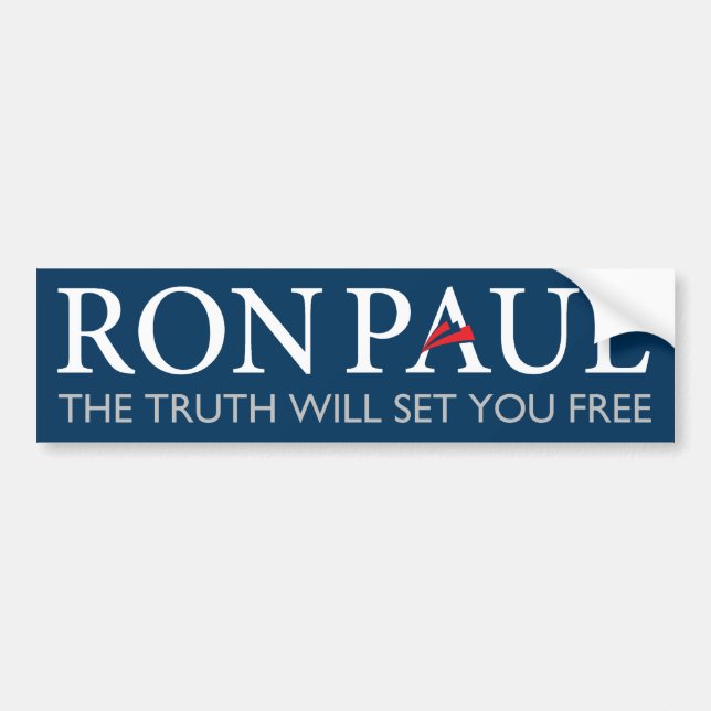 Pegatina para el parachoques 2012 de Ron Paul (Frente)