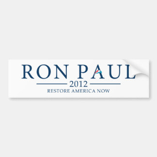 Pegatina para el parachoques 2012 de Ron Paul