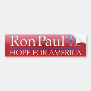 Pegatina para el parachoques 2012 de Ron Paul