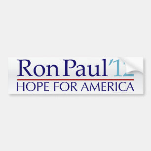 Pegatina para el parachoques 2012 de Ron Paul