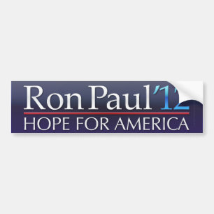 Pegatina para el parachoques 2012 de Ron Paul