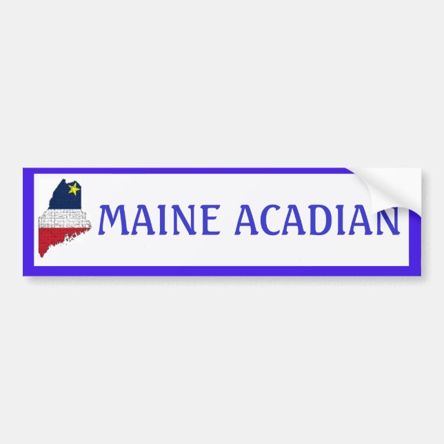 Pegatina para el parachoques acadiense de Maine (Frente)