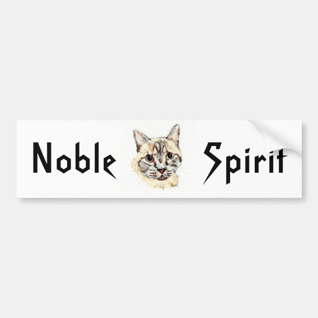 Pegatina para el parachoques: "Alcohol noble", (Frente)