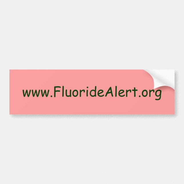 Pegatina para el parachoques alerta del fluoruro (Frente)