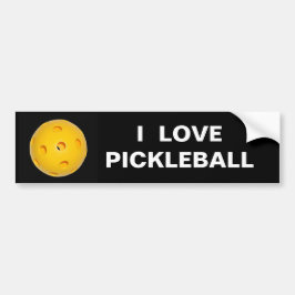 Pegatina para el parachoques: Amo Pickleball